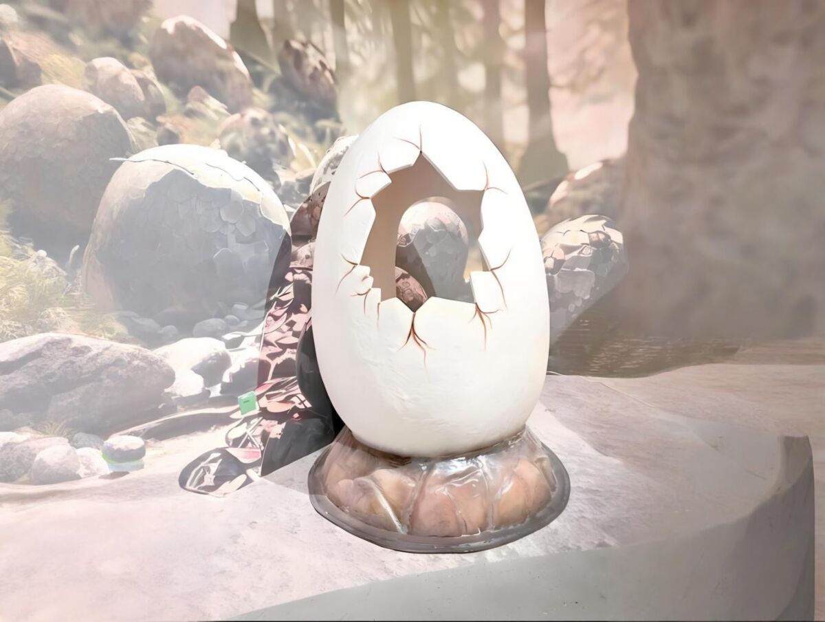 恐龙孵化为主题的展示场景